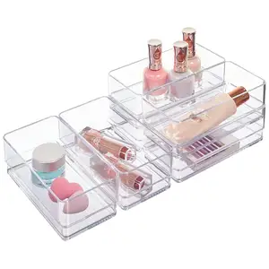 2024 mô hình mới nhất neatening/Lưu trữ nhựa PC ngăn kéo lưu trữ Stackable Acrylic ngăn kéo tổ chức với OEM bán buôn