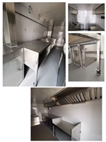 Camion de restauration mobile SL-6Z-Container à double essieu en acier inoxydable avec comptoir coulissant pour la vente rapide de nourriture et de glaces en rue
