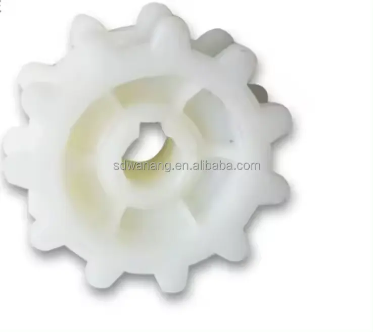 Roda de corrente modular de dentes duplos, roda de roda de plástico usinada para transportador de correia modular