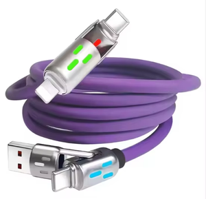 Câble USB C HOT Chubby 240W 4-en-1 de 2 m, USB A/C vers C/<span class=keywords><strong>Lightning</strong></span> <span class=keywords><strong>avec</strong></span> lumière pour téléphones Apple 17 16 15 14 Pro Max - Product Image 3