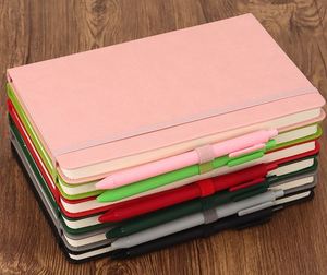 X515 Wholesale <b>A5</b> Hardcover Notebook Thermal Binding Hard Leather Strap Elastic Belt Custom Printed Logo Office Notepad <b>Diary</b> St - Product Image 4