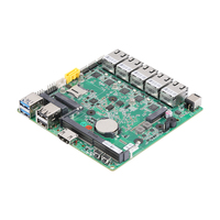 Placa Base Qotom MB2J513 Serie CPU J4105 J4125 Router Firewall 5*I225V 2.5G LAN Mini ITX BIOS Sin Ventilador