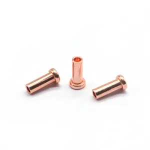 Hot Selling Product Red Copper Rivets Flat Head Semi Tubular Rivets