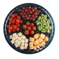 Barquettes alimentaires rectangulaires jetables en PET avec couvercles transparents pour la présentation en supermarché