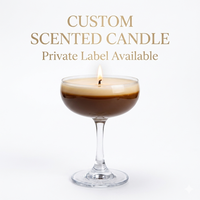 Vela Aromática Personalizada en Vaso de Cóctel, Vela de Martini de Cera de Soja con 9 Fragancias para Decoración del Hogar, Regalo, Venta al por Menor y Marca Privada