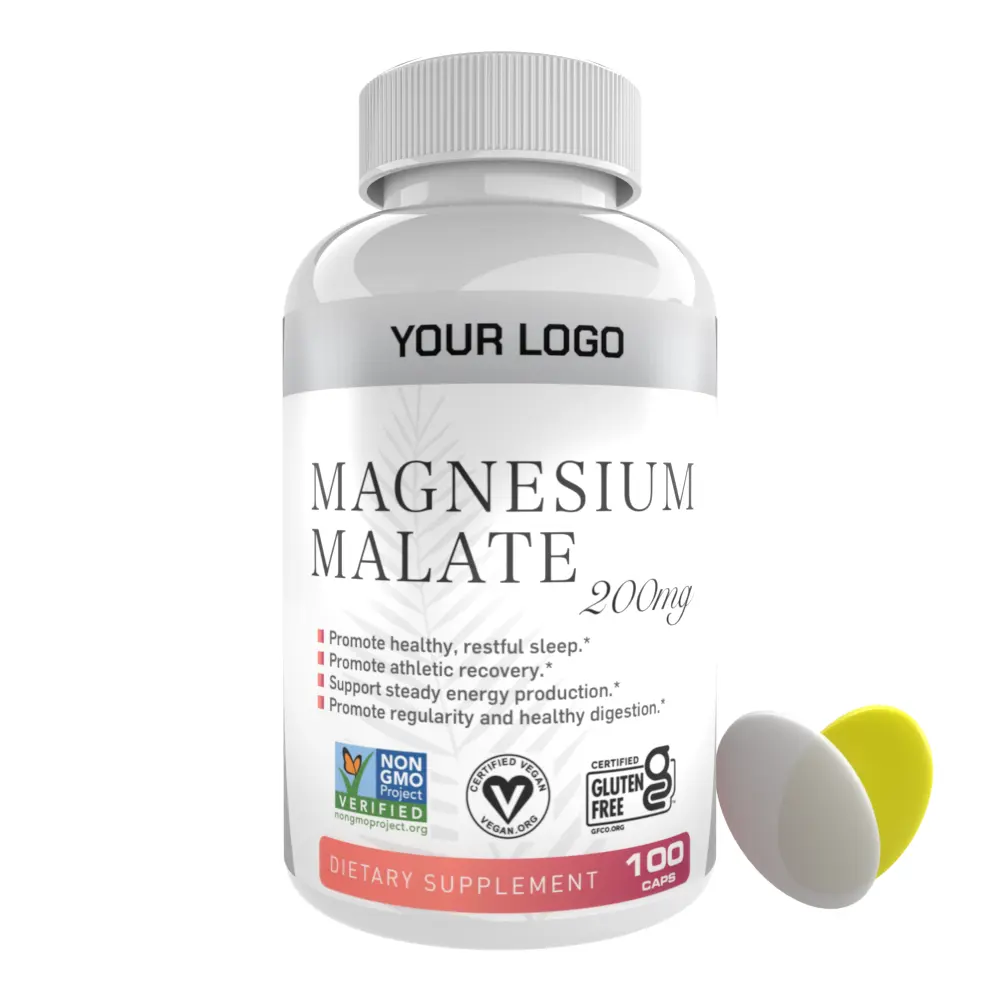 自然に作られた骨と筋肉の健康酸化マグネシウム250mgのクエン酸マグネシウムの丸薬リンゴ酸マグネシウム