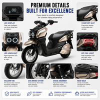 Elektrikli bisiklet Yetişkinler için Yüksek Hızlı 72V 2000W Güçlü Lityum Bataryalı Elektrikli bisiklet Chopper'lar
