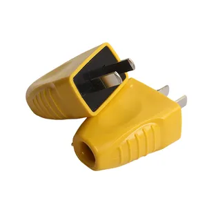 Fabricantes atacado rotação fixa proteção poder plug dois pólo industrial plug amarelo grande plugue plano