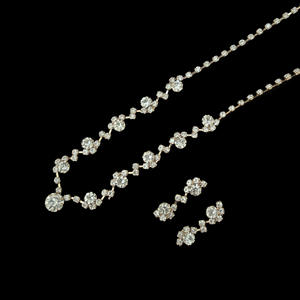 Conjunto de Collar y Pendientes de Moissanita para Mujer, <span class=keywords><strong>Accesorios</strong></span> para Vestido de Novia, Pendientes de Cadena para Clavícula Modernos y Sencillos - Product Image 6