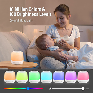 Machine à bruit blanc basée sur Wi-Fi avec veilleuse pour le sommeil de bébé, prenant en charge l'application de contrôle tactile et la commande vocale - Product Image 6