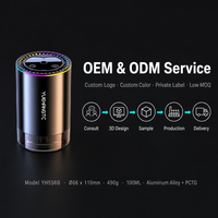 Diffuseur d'arômes intelligent pour voiture en métal personnalisé, humidificateur avec lumière d'ambiance 7 couleurs, distributeur de parfum 50-100ml, à fixer sur le siège
