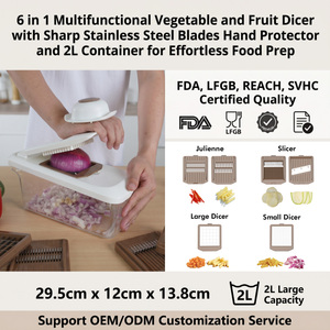 <span class=keywords><strong>Mandoline</strong></span> multifonctionnelle Coupe-tomates Coupe-légumes manuel Coupe-légumes Hachoir pour la cuisine - Product Image 5