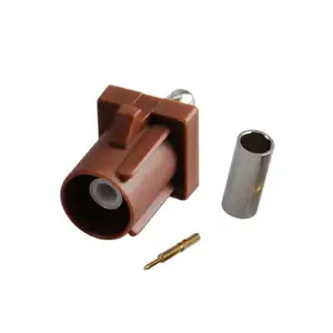 Fakra F Brown /8011 Stecker TV2 für RG316 RG174 LMR100 Kabel