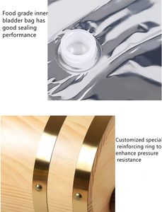 Barril suelto de 3 litros, adecuado para whisky propio a granel, cerveza, vino, <span class=keywords><strong>ron</strong></span>, Tequila, mezcla de más sabores, color madera - Product Image 6