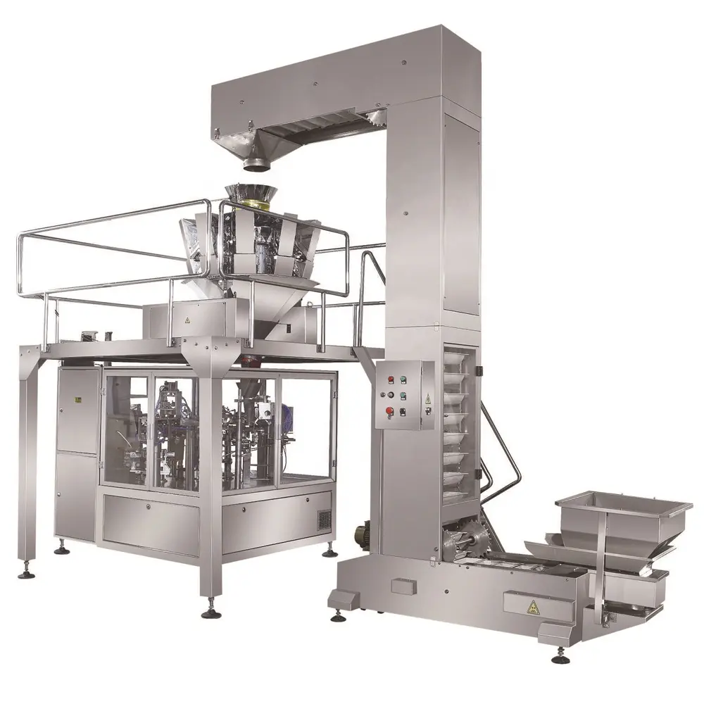 Máquina de embalagem rotativa automática multifuncional, máquina de embalagem multifuncional de alta tecnologia