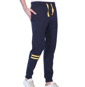 Men's <b>Drawstring</b> Sports Pants Custom Navy Blue Jogger <b>Trousers</b> - Product Image 1