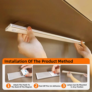 2024 थोक रिचार्जेबल एलईडी मोशन सेंसर लाइट बैटरी रिमोट कंट्रोल स्विच आधुनिक रसोई अलमारियाँ बंद - Product Image 5