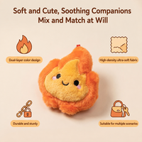 Porte-clés en peluche Flamme Créative et Guérisseuse, Adorable Jouet en Peluche en Forme de Flamme, Breloque Souple en Cristal pour Sac à Dos et Accessoires de Voiture