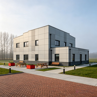 Bâtiment commercial préfabriqué à ossature métallique, multi-étages, sans colonnes, aménagement intérieur flexible