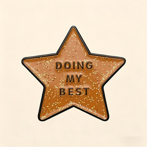 Broche Étoile Métallique Personnalisée avec Lettres sur Mesure – Cadeau Tendance pour Vêtements et Accessoires - Product Image 1