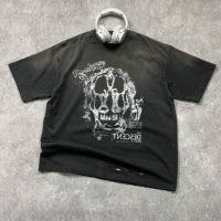 T-shirts pour hommes en coton lourd surdimensionné délavé avec impression graphique Pro Club, vente en gros de nombreux T-shirts à la mode