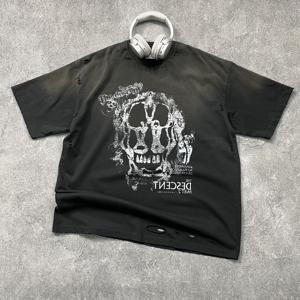 <span class=keywords><strong>Camiseta</strong></span> al por Mayor con Estampado de Jarabe para la Tos, <span class=keywords><strong>Camiseta</strong></span> de Algodón Grueso, Estilo Holgado, Desgastado, Estilo Pro Club, Camisetas Gráficas para Hombre - Product Image 6