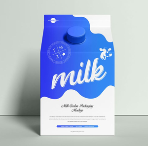 Thiết kế logo tùy chỉnh hộp giấy đựng sữa nước ép tiệt trùng 330ml 500ml dạng hộp gable top - Product Image 6