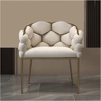 Contemporain nordique moderne restaurant de luxe tissu loisirs meubles de salle à manger rembourrés chaises de salon velours salle à manger chaises