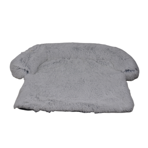 불안한 애완 동물을위한 메모리 폼 인조 모피 소재 솔리드 패턴이있는 프리미엄 수제 정형 개 침대 이동식 불안 소파 - Product Image 1