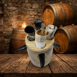 Auténtico Cuerno Vikingo para Beber, Hecho a Mano con Cuerno de Búfalo, Pulido, Duradero, Natural, Copa Tradicional Nórdica para Miel, Estilo Rústico Falak - Product Image 4
