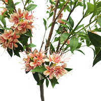 CHUANGFA 200cm Tanaman Rambat Plastik Artificial Trumpet Creeper-Evergreen Tahan Lama untuk Penggunaan Dalam Ruangan untuk Pernikahan & Liburan