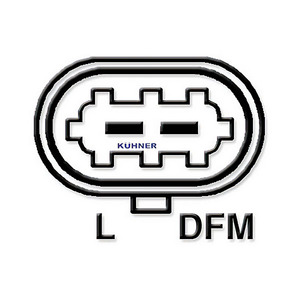 Alternatore compatibile con VAUXHALL VECTRA Mk II (C) 2.2 benzina diretta (KW: 114, CV: 155) dal 01-2002 al 10-2008 KUHNER - Product Image 3