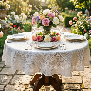 European Jacquard <b>Tablecloth</b> <b>Square</b> Polyester Hotel Use WX-2015 - Product Image 4