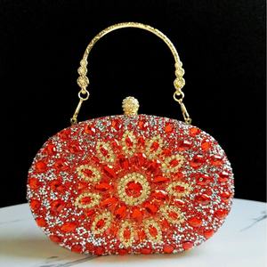 Bolsos de Mano de Lujo Brillantes para Fiesta de Noche 2026, Bolsos de Fiesta para Mujer, Bolsos de Diamantes Brillantes, Bolsos Ovalados Vintage con Pedrería - Product Image 1