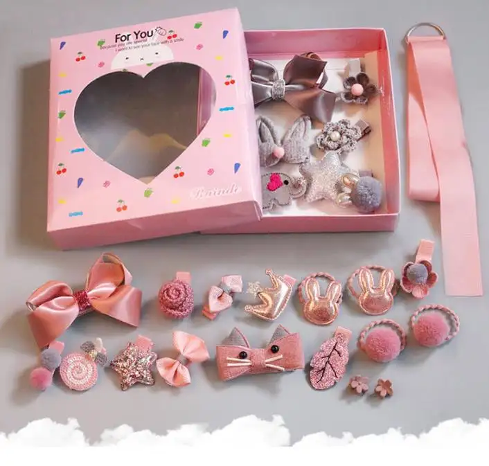 Mini cute hair ring, various headbands, matching accessories, hairpin gift box