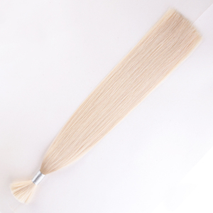 Extensiones de cabello humano Remy rubio platino K.SWIGS, liso, de 12-28 pulgadas, 100g/100 piezas, para uso diario, de primera calidad, para estilizar en salón. - Product Image 5