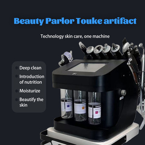 Appareil de soin du visage 10-en-1 professionnel avec embouts d'hydrodermabrasion, poignées d'oxygène et aqua-peeling, pour nettoyage en profondeur, prise US - Product Image 6