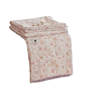 All Cotton Double Layer Yarn Printed Summer Quilt Set <b>4</b> Pieces Floral Pattern Cooling For Baby And Children - Product Image 5