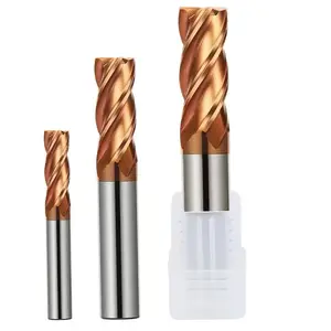 CNC Cutting Tool Solid Carbide Endmill 4 Flute Hrc45 Hrc55 Hrc65 Endmills Corner Radius <strong>End</strong> <strong>Mill</strong> - Product Image 1