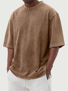 Camiseta de Algodón Personalizada para Hombre, 260 g/m², 250 g/m², Lisa, Lavado Vintage, Gruesa, Talla Grande, Fabricante de Camisetas - Product Image 3