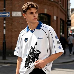 Camiseta de Fútbol con Cuello Polo, Diseño Personalizado ODM, Bordado, Insignia, Pedrería, Impresión, Transpirable, Venta al Por Mayor para Equipos - Product Image 5