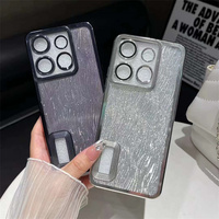 Coque de protection pour appareil photo scintillante pour Infinix Hot 50i Note 40 Pro Smart 9, étui de téléphone en TPU souple antichoc