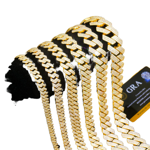 สร้อยคอผู้ชายสไตล์ยุโรปอเมริกันสุดสร้างสรรค์ ขนาด 10 มม. เครื่องประดับชั้นดี ความยาว 18-24 นิ้ว สไตล์พังก์สุดฮิต ประดับเพชรโมอิสซาไนต์ ชุบโรเดียม เงินแท้ 925 - Product Image 1