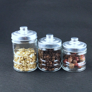 โถแก้วใสขนาด450มล. พร้อมฝาโลหะสำหรับใส่ชาและกาแฟน้ำตาลฝาครอบหรูหราสำหรับงานปาร์ตี้ในโอกาสต่างๆ - Product Image 4