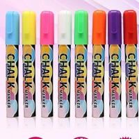 Marqueur de craie liquide soluble dans l'eau sans poussière de 6 mm, stylo pour enfants, surligneur pour tableau d'écriture LED