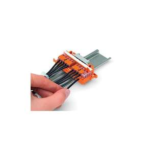 PORTADOR DE MONTAJE WAGO-SERIE 221-4 mm²-PARA MONTAJE DE CARRIL DIN-35/MONTAJE DE TORNILLO-NARANJA - Product Image 2