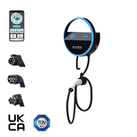 Chargeur mural pour véhicules électriques Bluesky 7-22kW AC, triphasé, WiFi, 32A 16A, application, Type 2 GBT, domicile, commercial, rapide, 5M