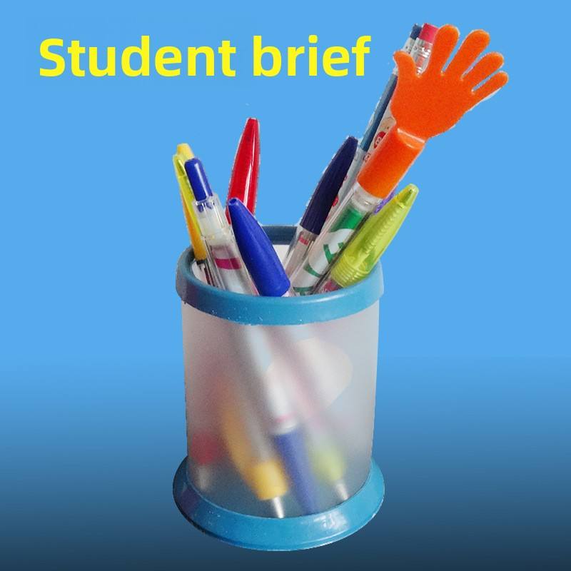 ปากกาโปร่งใสพร้อมฝาสีน้ำเงิน