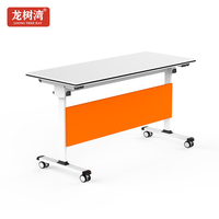 Table de formation pliante, table de réunion combinable, table de bureau mobile, table de cours, bureau long pour réunions