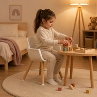 Chaise haute pour bébé en bois 3 en 1, réglable en hauteur, siège d'alimentation pour nourrissons et tout-petits, multifonction
